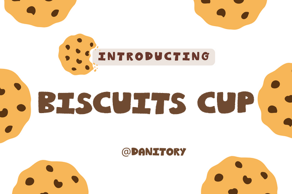 Biscuits Cup Font for Handmade Creations