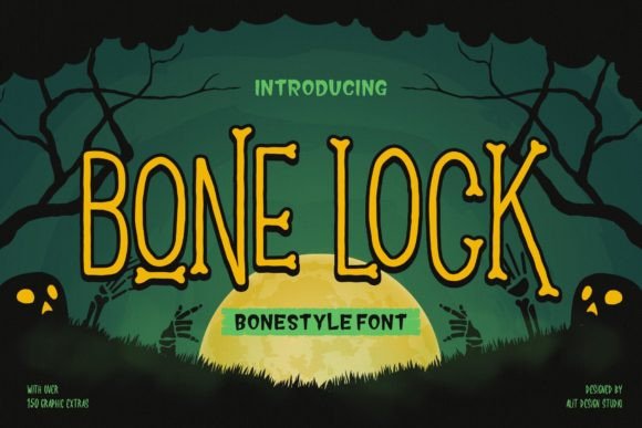 Bone Lock: A Display Font for Spooky and Stylish Editorial Designs