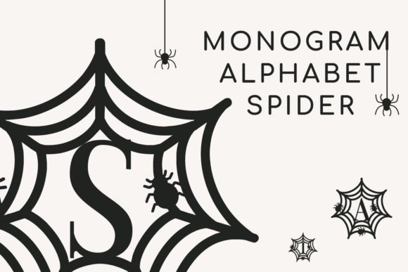 Monogram Alphabet Spider: A Spooky Display Font for Editorial Projects