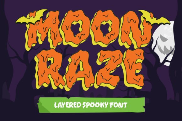 Moon Raze - A Bold Display Font for Spooky and Playful Branding